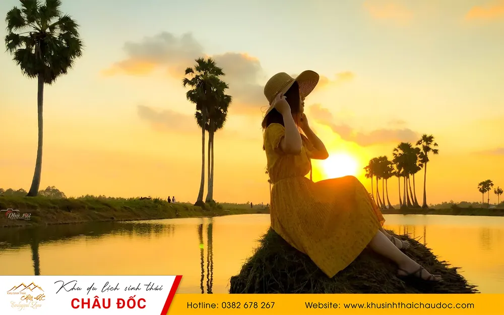 Khung cảnh sông nước hữu tình tại Cánh đồng thốt nốt An Giang