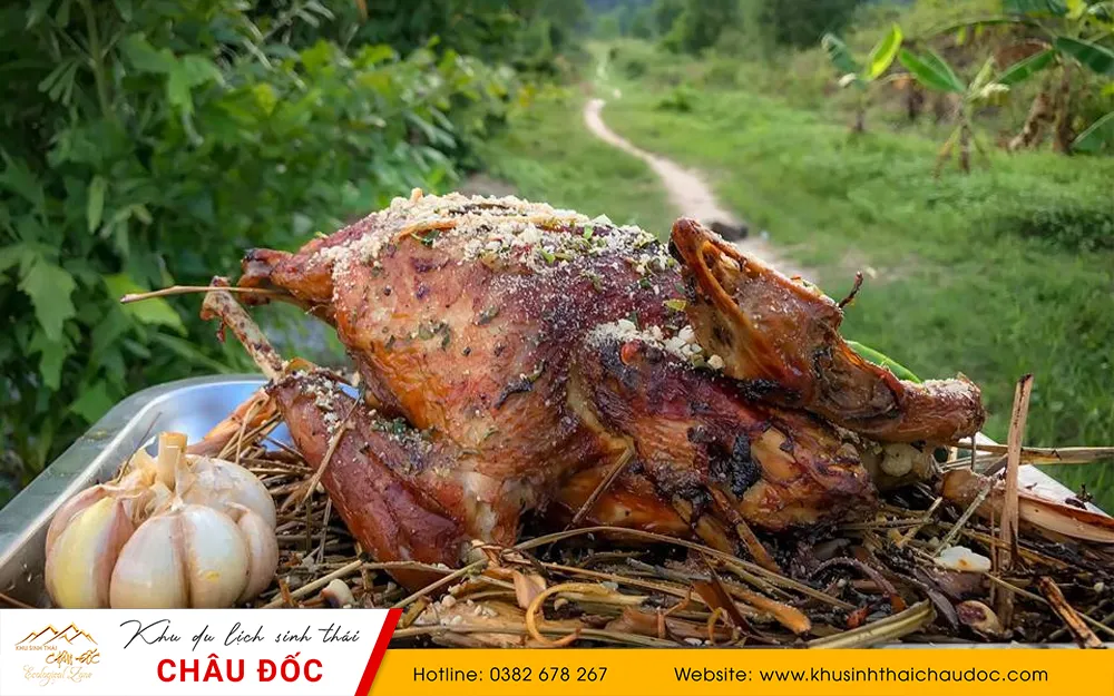 Gà nướng lá chúc