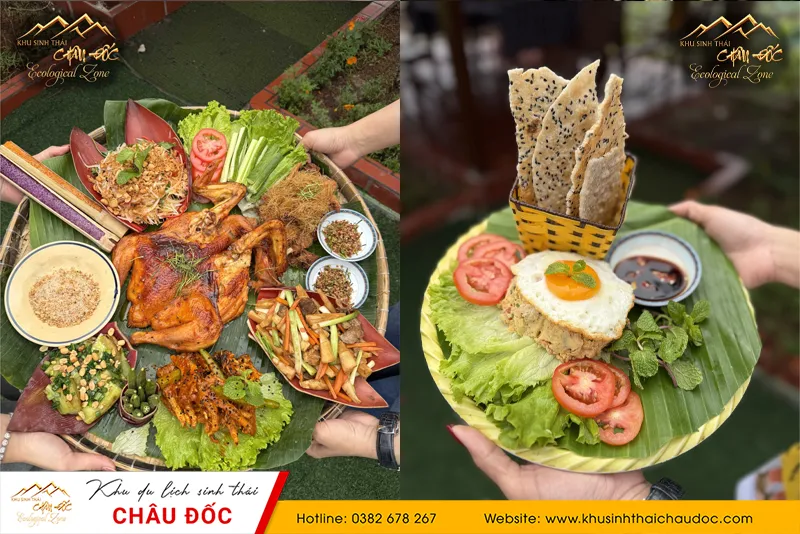 Món ăn tại Khu Sinh Thái Châu Đốc