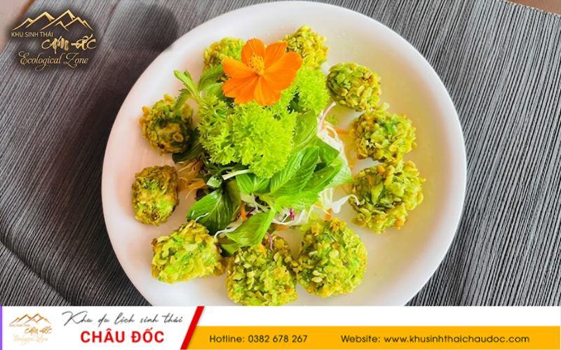 Chả thác lác chiên cốm xanh