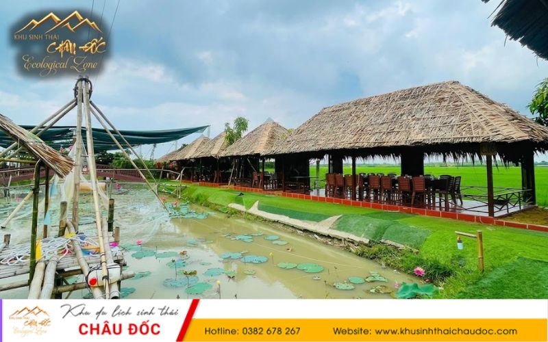 View hồ sen tại Khu sinh thái Châu Đốc