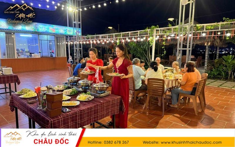Dịch vụ khu ẩm thực tại Khu sinh thái Châu Đốc