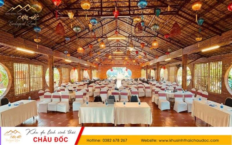 Không gian dịch vụ tổ chức sự kiện công ty tại Khu sinh thái Châu Đốc