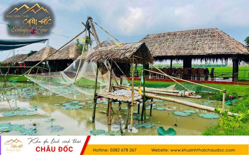 Không gian hồ sen tại Khu sinh thái Châu Đốc