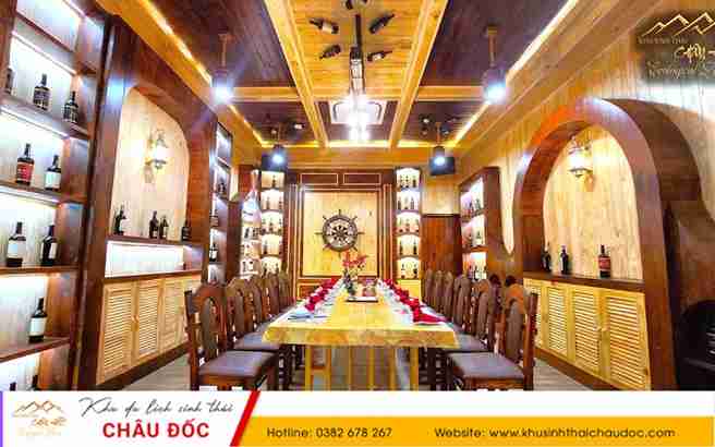 Không gian sang trọng đẳng cấp hầm rượu tại Khu sinh thái Châu Đốc